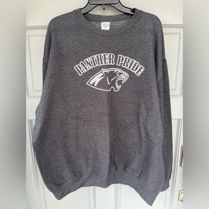 Panther Pride Men's Crewneck Sweater Charcoal Men’s Size 2XL